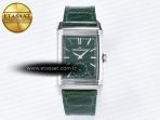 Jaeger Lecoultre Reverso Tribute Duoface Small Seconds SS MGF Best Edition Green Dial on Green Leather Strap A854A - Görsel 3