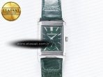 Jaeger Lecoultre Reverso Tribute Duoface Small Seconds SS MGF Best Edition Green Dial on Green Leather Strap A854A - Görsel 4
