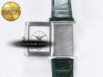 Jaeger Lecoultre Reverso Tribute Duoface Small Seconds SS MGF Best Edition Green Dial on Green Leather Strap A854A - Görsel 7