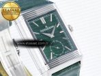 Jaeger Lecoultre Reverso Tribute Duoface Small Seconds SS MGF Best Edition Green Dial on Green Leather Strap A854A - Görsel 9