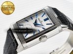 Jaeger Lecoultre Reverso Tribute Duoface Small Seconds SS MGF Best Edition White Dial on Black Leather Strap A854A - Görsel 10