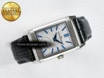 Jaeger Lecoultre Reverso Tribute Duoface Small Seconds SS MGF Best Edition White Dial on Black Leather Strap A854A - Görsel 12