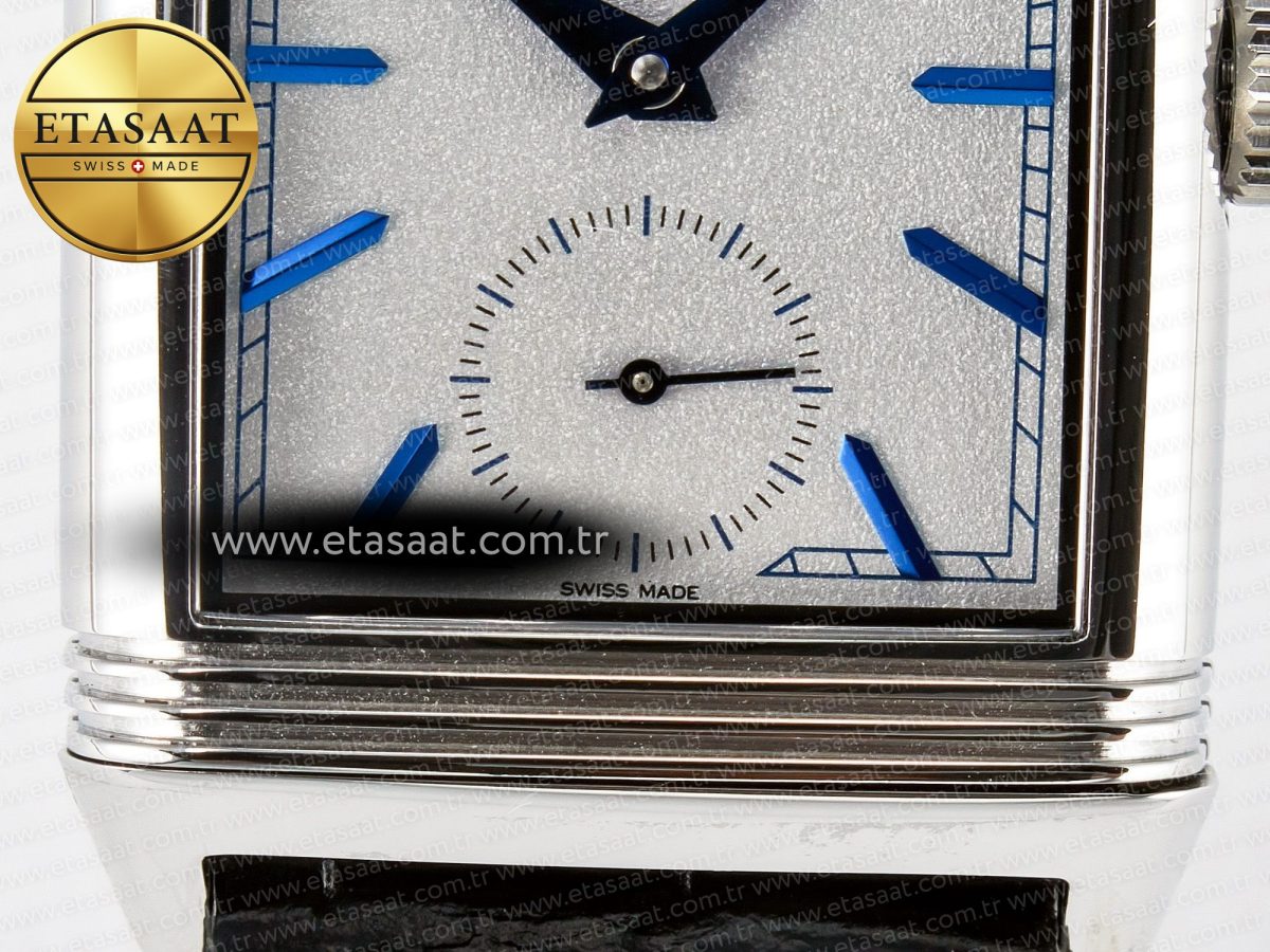 Jaeger Lecoultre Reverso Tribute Duoface Small Seconds SS MGF Best Edition White Dial on Black Leather Strap A854A - Görsel 16