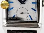 Jaeger Lecoultre Reverso Tribute Duoface Small Seconds SS MGF Best Edition White Dial on Black Leather Strap A854A - Görsel 16