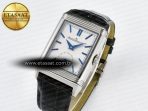 Jaeger Lecoultre Reverso Tribute Duoface Small Seconds SS MGF Best Edition White Dial on Black Leather Strap A854A - Görsel 2