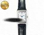 Jaeger Lecoultre Reverso Tribute Duoface Small Seconds SS MGF Best Edition White Dial on Black Leather Strap A854A - Görsel 4