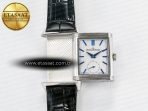 Jaeger Lecoultre Reverso Tribute Duoface Small Seconds SS MGF Best Edition White Dial on Black Leather Strap A854A - Görsel 5