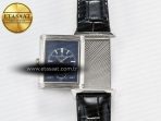 Jaeger Lecoultre Reverso Tribute Duoface Small Seconds SS MGF Best Edition White Dial on Black Leather Strap A854A - Görsel 7