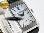 Jaeger Lecoultre Reverso Tribute Duoface Small Seconds SS MGF Best Edition White Dial on Black Leather Strap A854A - Görsel 9