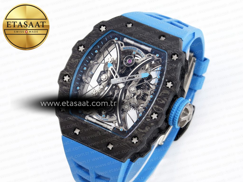 rm 53 01 real tourbillon pablo mac donough 3kf best edition on blue rubber strap1