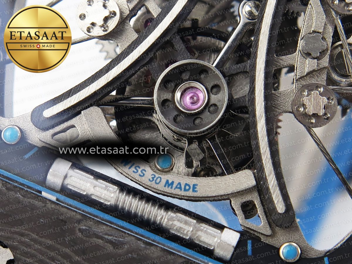 Richard Mille RM 53-01 Blue Rubber Strap - Görsel 11