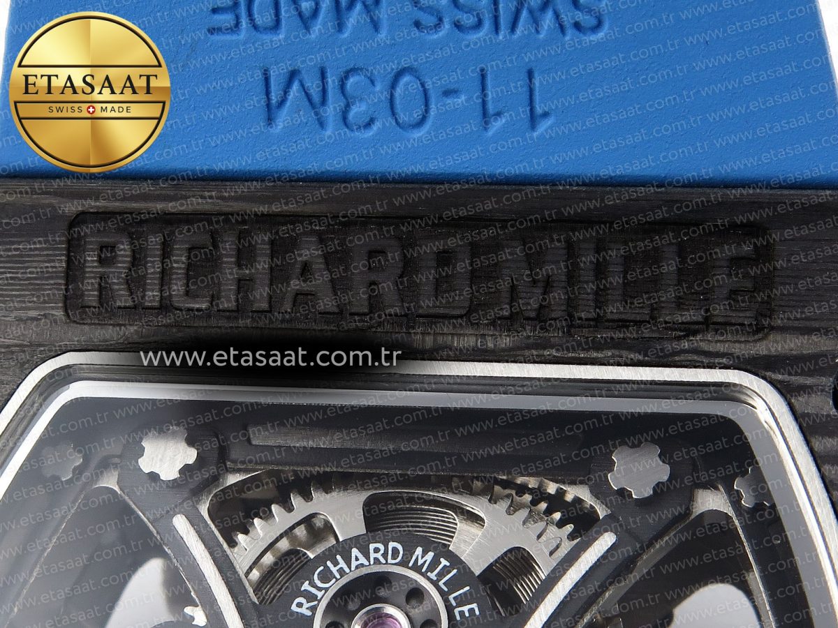 Richard Mille RM 53-01 Blue Rubber Strap - Görsel 18