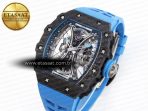 Richard Mille RM 53-01 Blue Rubber Strap - Görsel 2