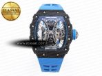 Richard Mille RM 53-01 Blue Rubber Strap - Görsel 3