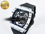 Richard Mille RM 61-01 Yohan Blake White NTPT ZF 1:1 Best Edition on Black Rubber Strap RMUL2 Super Clone