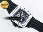 Richard Mille RM 61-01 Yohan Blake White NTPT ZF 1:1 Best Edition on Black Rubber Strap RMUL2 Super Clone - Görsel 16