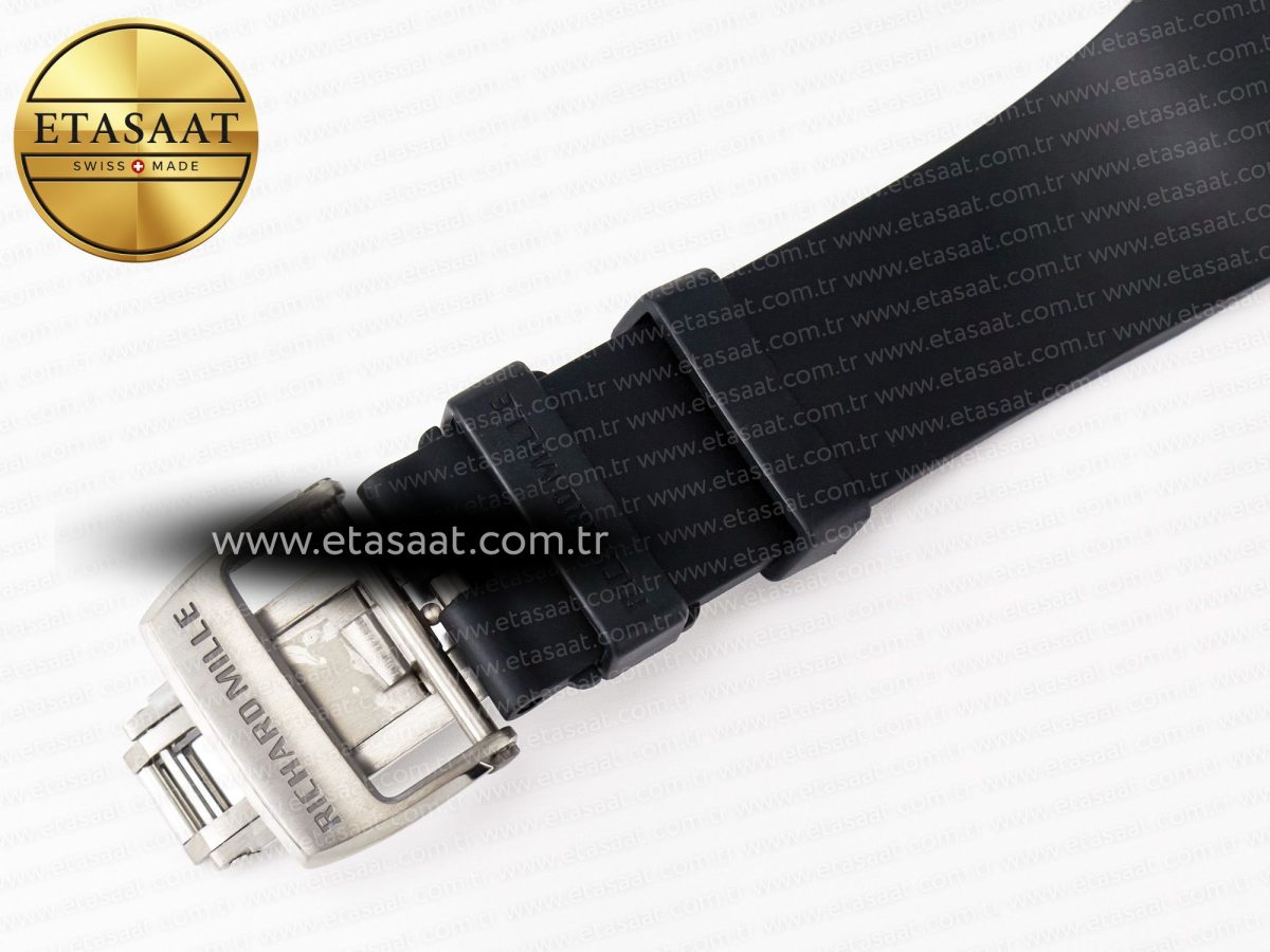 Richard Mille RM 61-01 Yohan Blake White NTPT ZF 1:1 Best Edition on Black Rubber Strap RMUL2 Super Clone - Görsel 20