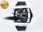 Richard Mille RM 61-01 Yohan Blake White NTPT ZF 1:1 Best Edition on Black Rubber Strap RMUL2 Super Clone - Görsel 3