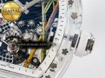 Richard Mille RM026 Transparent Tourbillon RMF Best Edition Panda Skeleton Dial on Translucent Rubber Strap - Görsel 12
