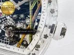 Richard Mille RM026 Transparent Tourbillon RMF Best Edition Panda Skeleton Dial on Translucent Rubber Strap - Görsel 12