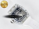 Richard Mille RM026 Transparent Tourbillon RMF Best Edition Panda Skeleton Dial on Translucent Rubber Strap - Görsel 17