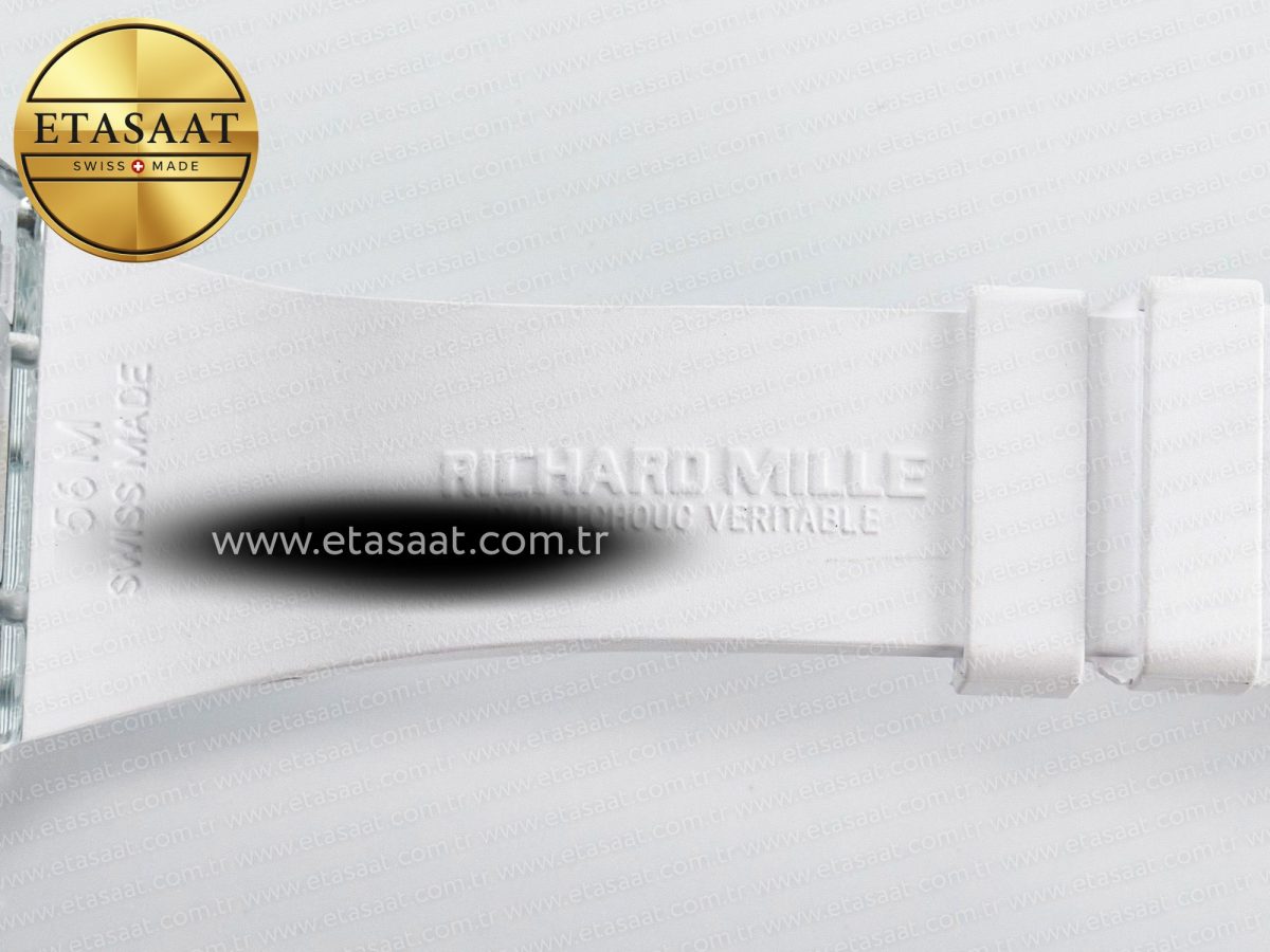 Richard Mille RM026 Transparent Tourbillon RMF Best Edition Panda Skeleton Dial on Translucent Rubber Strap - Görsel 24