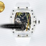 Richard Mille RM026 Şeffaf Tourbillon RMF Panda Kauçuk Eta Saat - Görsel 3 - 1:1 Süper Klon Saat