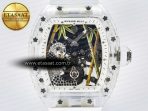 Richard Mille RM026 Transparent Tourbillon RMF Best Edition Panda Skeleton Dial on Translucent Rubber Strap - Görsel 4