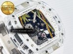 Richard Mille RM026 Transparent Tourbillon RMF Best Edition Panda Skeleton Dial on Translucent Rubber Strap - Görsel 5
