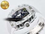 Richard Mille RM026 Transparent Tourbillon RMF Best Edition Panda Skeleton Dial on Translucent Rubber Strap - Görsel 6