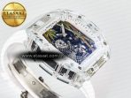 Richard Mille RM026 Transparent Tourbillon RMF Best Edition Panda Skeleton Dial on Translucent Rubber Strap - Görsel 7