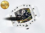 Richard Mille RM026 Transparent Tourbillon RMF Best Edition Panda Skeleton Dial on Translucent Rubber Strap - Görsel 8