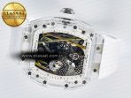 Richard Mille RM026 Transparent Tourbillon RMF Best Edition Panda Skeleton Dial on Translucent Rubber Strap - Görsel 9