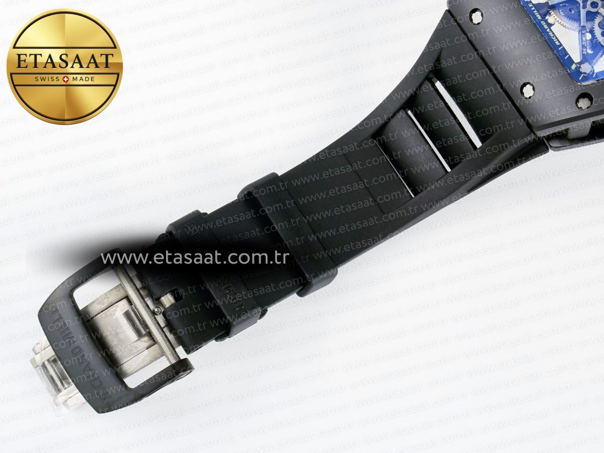 Richard Mille RM035-02 Black Ceramic SONIC Best Edition Skeleton Dial on Black Rubber Strap Clone RMUL1 - Görsel 23