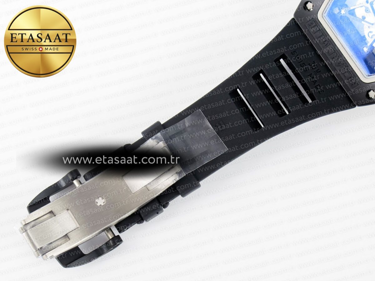 Richard Mille RM035-02 Black Ceramic SONIC Best Edition Skeleton Dial on Black Rubber Strap Clone RMUL1 - Görsel 25