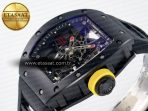 Richard Mille RM035-02 Black Ceramic SONIC Best Edition Skeleton Dial on Black Rubber Strap Clone RMUL1 - Görsel 6