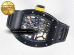Richard Mille RM035-02 Black Ceramic SONIC Best Edition Skeleton Dial on Black Rubber Strap Clone RMUL1 - Görsel 9