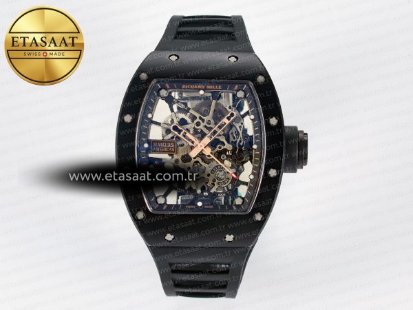 Richard Mille RM035-02 RG Siyah Seramik İskelet Kadran Eta Saat - Görsel 3 - 1:1 Süper Klon Saat