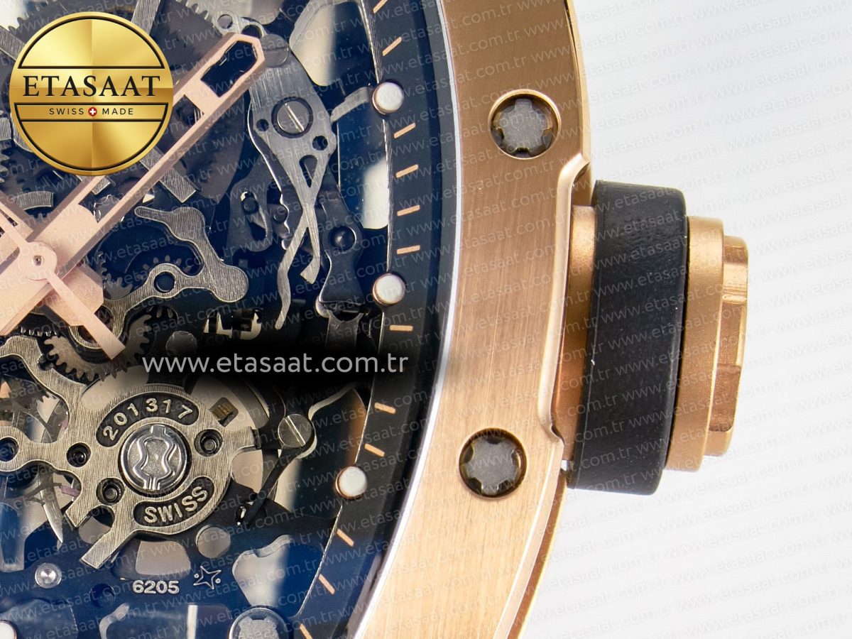 Richard Mille RM035-02 RG SONIC Best Edition Skeleton Dial on Black Rubber Strap Clone RMUL1 - Görsel 13