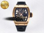 Richard Mille RM035-02 RG SONIC Best Edition Skeleton Dial on Black Rubber Strap Clone RMUL1 - Görsel 3