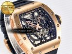 Richard Mille RM035-02 RG SONIC Best Edition Skeleton Dial on Black Rubber Strap Clone RMUL1 - Görsel 5