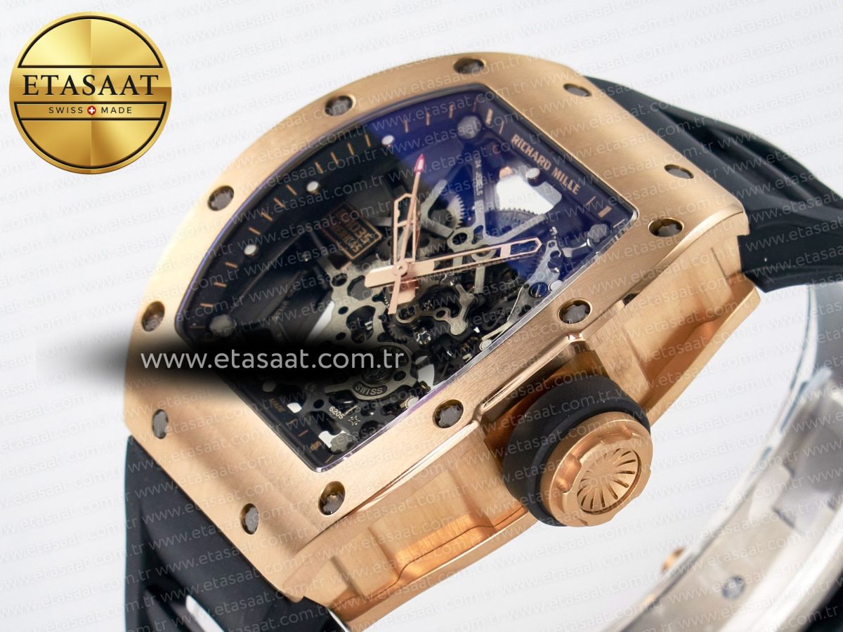 Richard Mille RM035-02 RG SONIC Best Edition Skeleton Dial on Black Rubber Strap Clone RMUL1 - Görsel 6