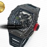 Richard Mille RM035 Carbon SONIC Best Edition Skeleton Dial on Black Rubber Strap Clone RMUL2 V2