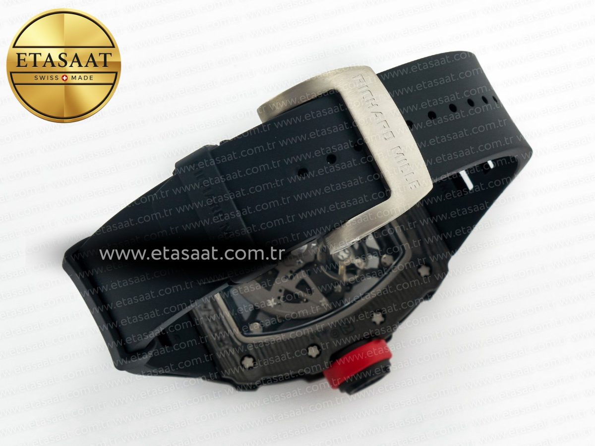 Richard Mille RM035 Carbon SONIC Best Edition Skeleton Dial on Black Rubber Strap Clone RMUL2 V2 - Görsel 17