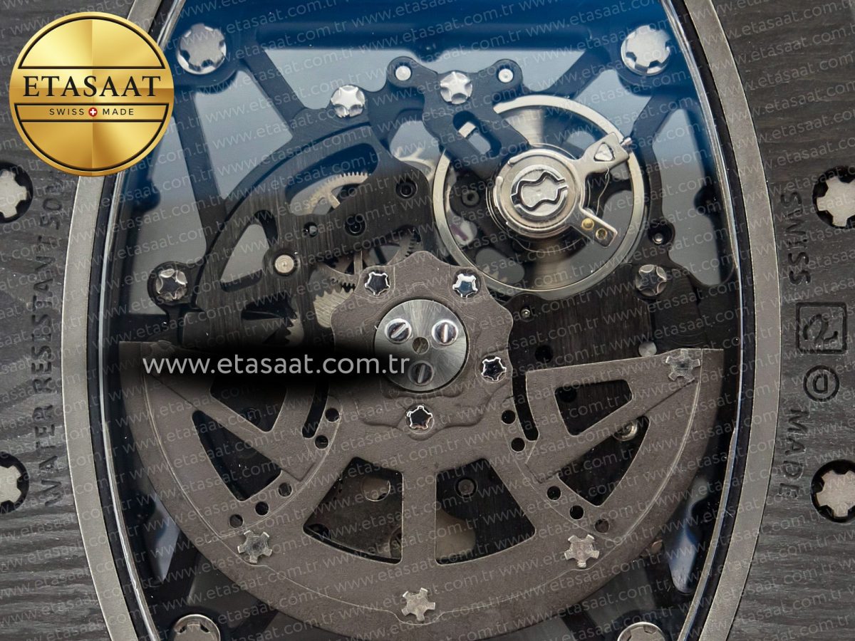 Richard Mille RM035 Carbon SONIC Best Edition Skeleton Dial on Black Rubber Strap Clone RMUL2 V2 - Görsel 19