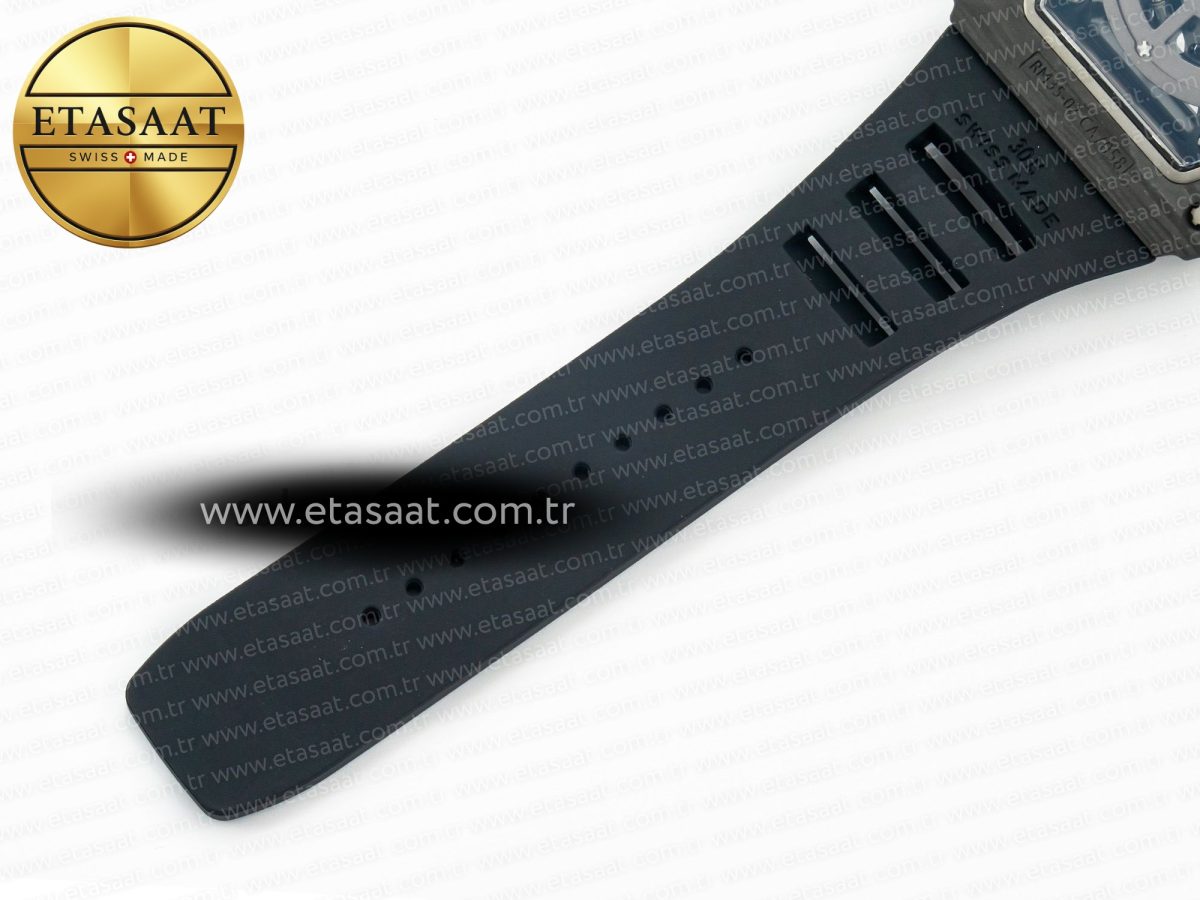 Richard Mille RM035 Carbon SONIC Best Edition Skeleton Dial on Black Rubber Strap Clone RMUL2 V2 - Görsel 22