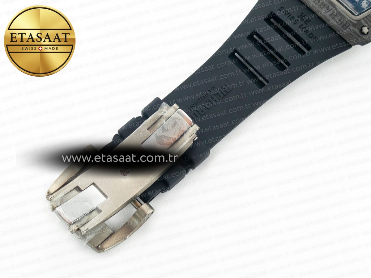 Richard Mille RM035 Carbon SONIC Best Edition Skeleton Dial on Black Rubber Strap Clone RMUL2 V2 - Görsel 24