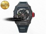 Richard Mille RM035 Carbon SONIC Best Edition Skeleton Dial on Black Rubber Strap Clone RMUL2 V2 - Görsel 3
