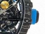 Richard Mille RM035 Carbon SONIC Best Edition Skeleton Dial on Blue Rubber Strap Clone RMUL2 V2 - Görsel 14