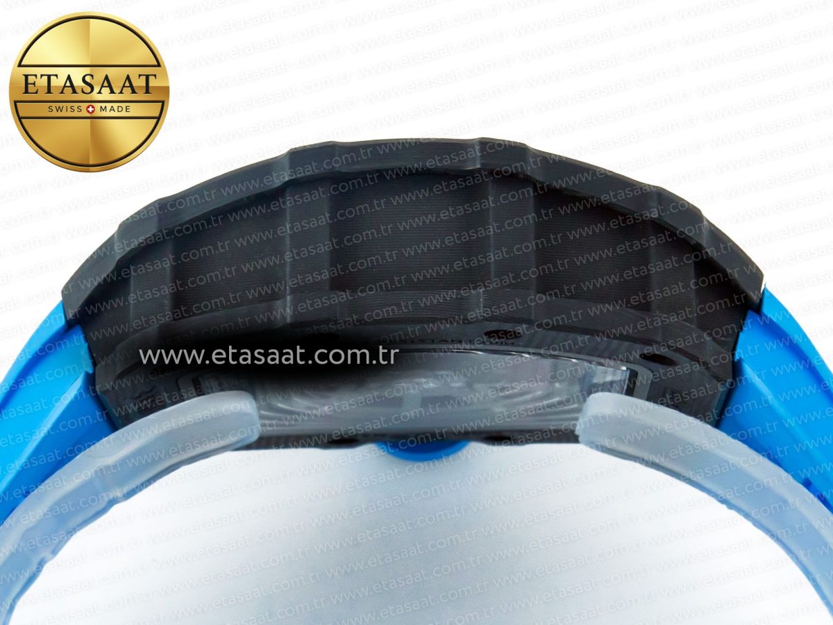 Richard Mille RM035 Carbon SONIC Best Edition Skeleton Dial on Blue Rubber Strap Clone RMUL2 V2 - Görsel 15